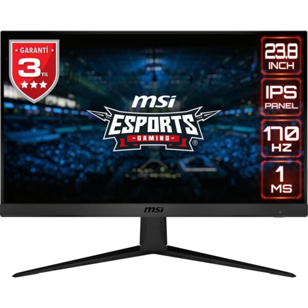 MSI 23.8" G2412 170Hz 1ms HDMI DP FreeSync Premium FHD IPS Gaming Monitör - Görsel 9